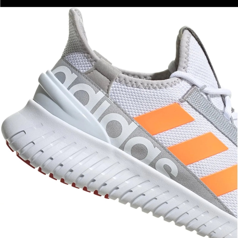 ADIDAS KAPTIR 2.0 Men's 11.5 White Orange Stripe Red accent bottom - New w/Tags